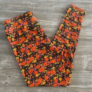 LuLaRoe Women’s Simply Comfortable Leggings Size Tall & Curvy Floral Print‎